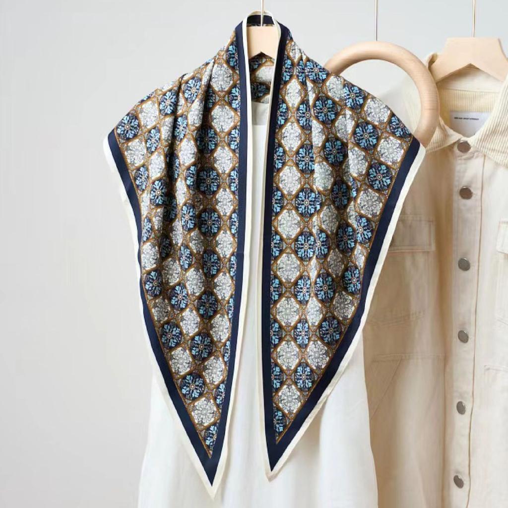 Waist Accessories Triangle Silk Scarf Waist Seal Women'S Decoration With Dress Waist Belt Accessories Scarf Vintage Polka Dots