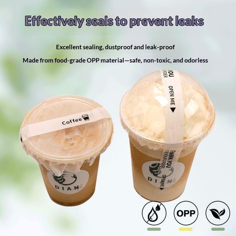 Shipping Lable Tape Take-Out Sticker Thank You White Color Baking Bottle Coffe Cup Seal Adhesive Stickers Packaging Tape