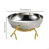 Decorative Bowl with Stand Stainless Steel Serving Dish Polished for Dining Table,
