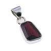 Natural Garnet 925 Solid Sterling Silver Jewelry Gift Jewelry Pendant 1'' n9w25