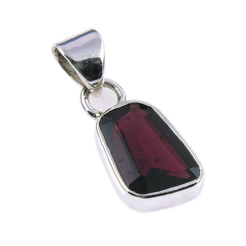 Natural Garnet 925 Solid Sterling Silver Jewelry Gift Jewelry Pendant 1'' n9w25