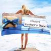 Frohen Vatertag Strandtuch Mikrofaser Sandfrei Badetuch für Papa Männer Geschenk Schnelltrocknend Reise Pool Schwimmen Fitness Sport Spa Handtücher
