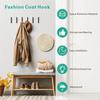 6pcs Bathroom Stainless Steel Towel Hook Self Adhesive Wall Coat Rack Key Holder Rack Towel Hooks Clothes Rack Hanging Hooks