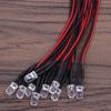 10 Stück 20 cm 3 mm/5 mm LED-Lampenkabel, vorverkabelt, DC-emittierendes Diodenlicht