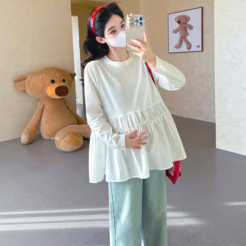 2026 Spring Korean Style Loose Maternity T-Shirt 2XL