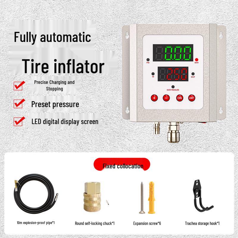 Commercial Fully Automatic Tire Inflator with Preset Pressure for Inflation and Deflation