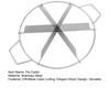 Pancake Cutter Stainless Steel Pie Slicer Rust Proof Cake Divider with Side Handle 6 Grids Pie Cutter Press for Baking