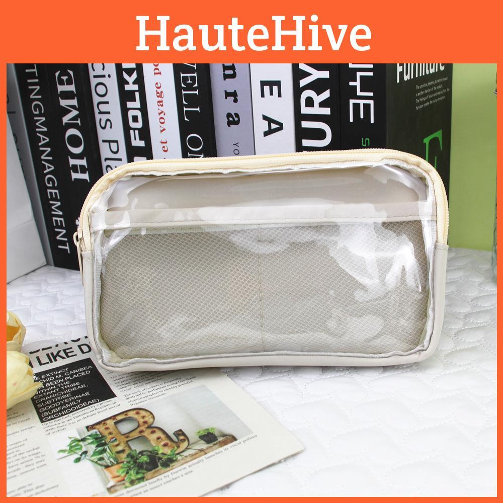 Large Capacity Transparent Pencil Bag With Seethrough Window For Students Gift