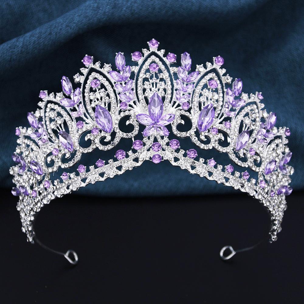 Rhinstone Crown for Women Bridal Tiaras Wedding Hair Jewelry Princess Queen Party Bride Tiaras and Crowns Prom Pageant