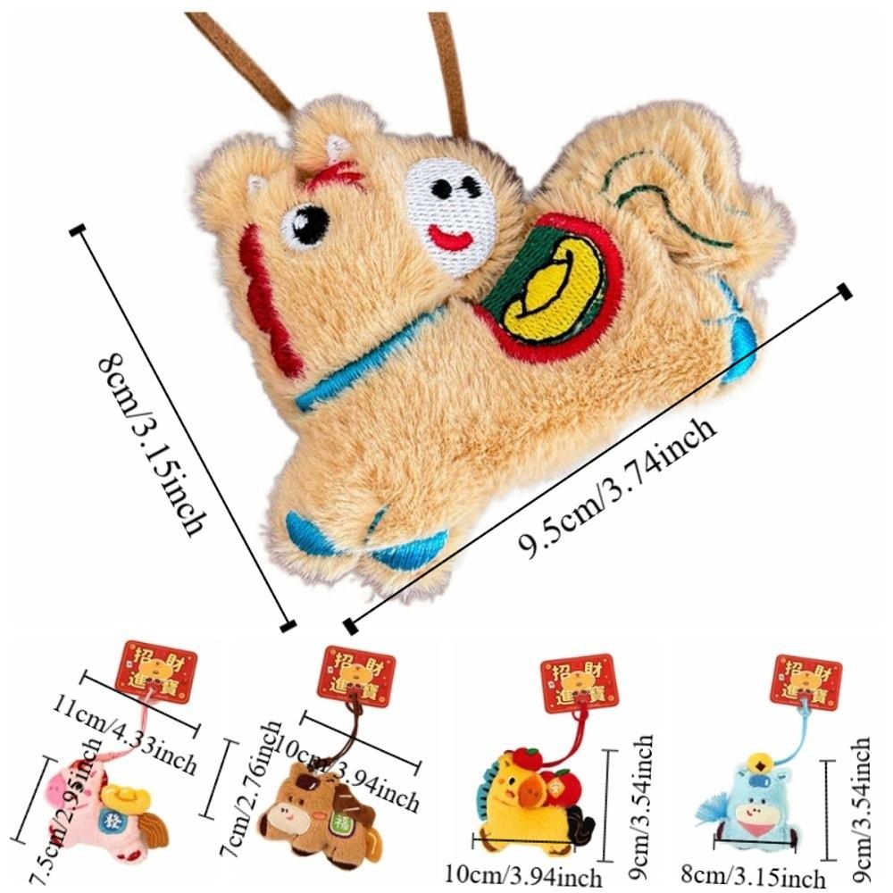 Cartoon Pony Dolls Good Luck Plush Horse Keychain Ins Horse Year Pendant  New Year Gift