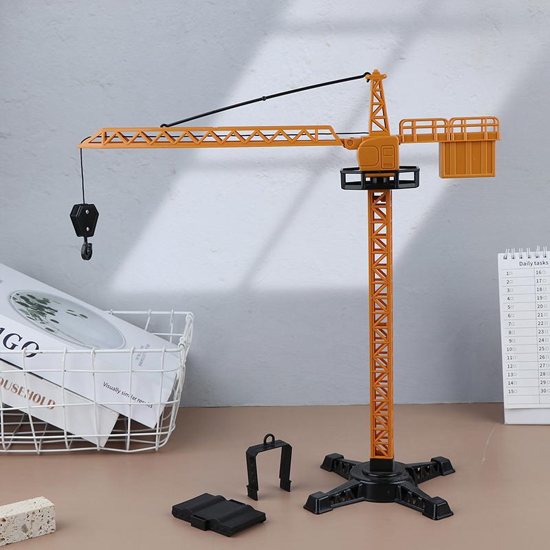 For Boys Gift Plastic Engineering Diecast Tower Crane Classic Construction Model Vehicle Loader Tractor Excavator Toys
