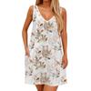 Women's Casual Print Summer Bohemian Beach Dress With Pockets V Neck Tank Dress