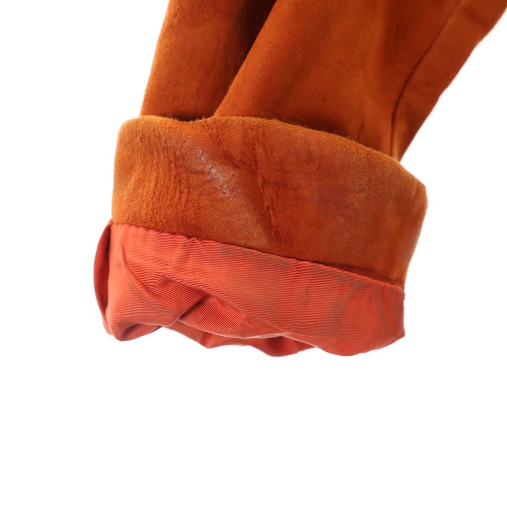 60s 70s Vintage TALON Zip Suede Leather Jacket 18 Orange Series Women Used