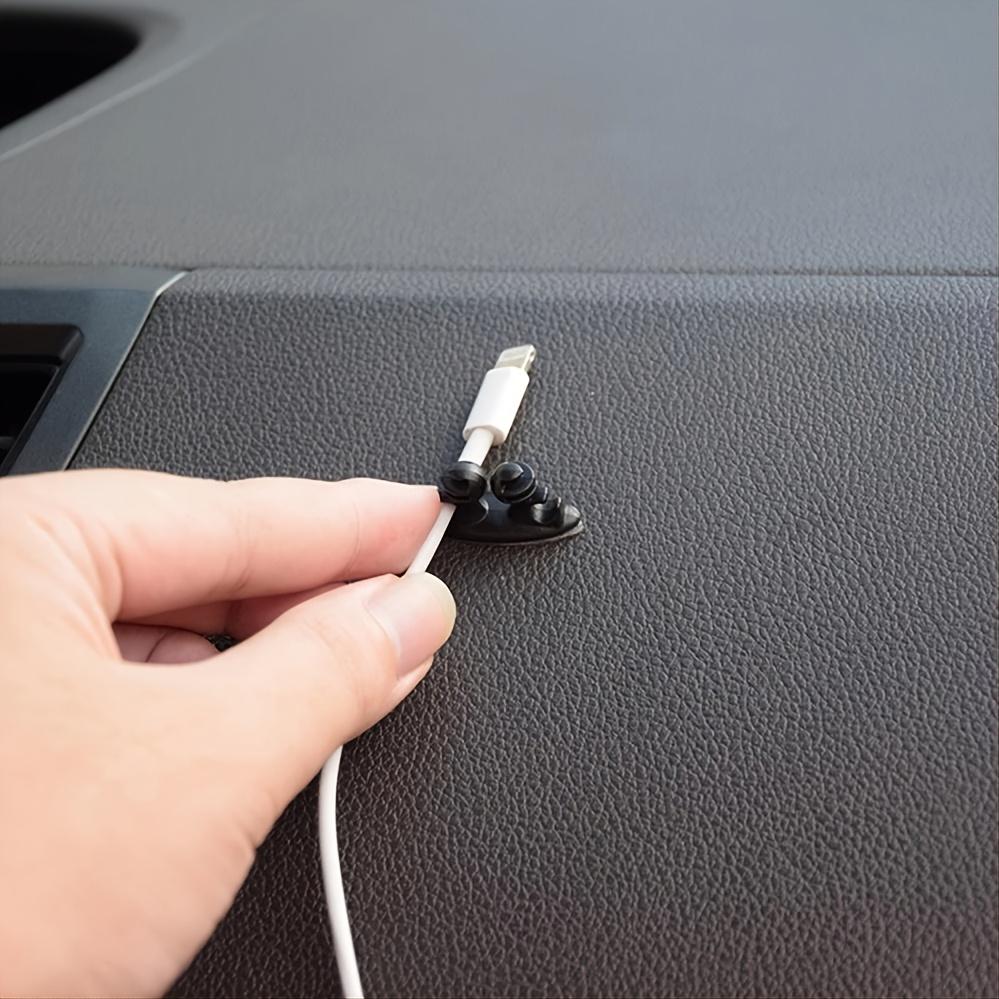 4PCS Car charging data cable clamp, cable buckle, office network cable stabilizer, car cable clamp