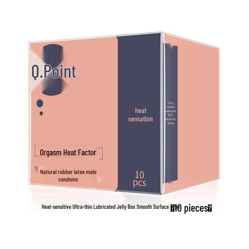 Q Point Thorn Set: Erotic Couples' Condoms with Large Particles, 2pcs/pack