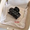 Koreanischer Eleganter Kürbisbogen Polka Dot Haarspange - Groß, Cremige Texturierte Hochsteckfrisur-Accessoire