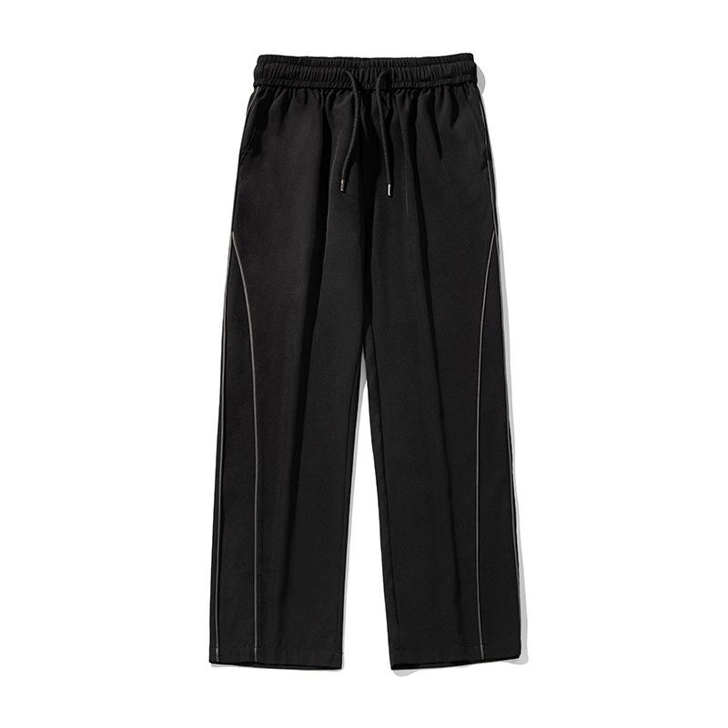 

Мужские повседневные брюки весна-лето с ярким дизайном, прямые свободные красивые спортивные штаны XS чёрный