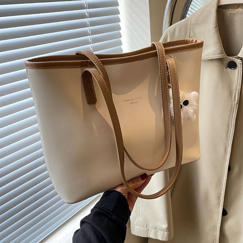 Wucifang Bags Women's Khaki Tote Bag Large Capacity New Versatile Commuter Bag Fashion Student Shoulder Bag