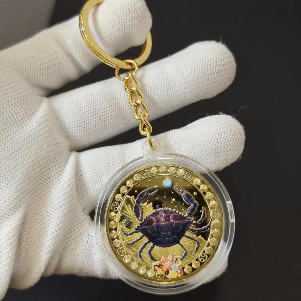 Gold-Plated Scorpio, Gemini, and Libra Zodiac Medallion Set