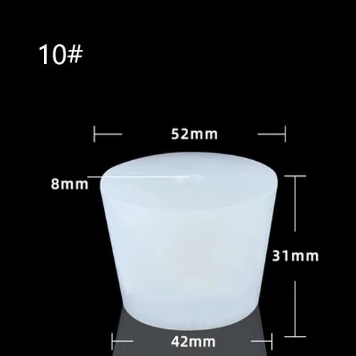 1pcs Silicone Stoppers With Hole Conical Rubber Plugs Test Tube Stoppers For Laboratory Triangular Flasks Plugging Holes