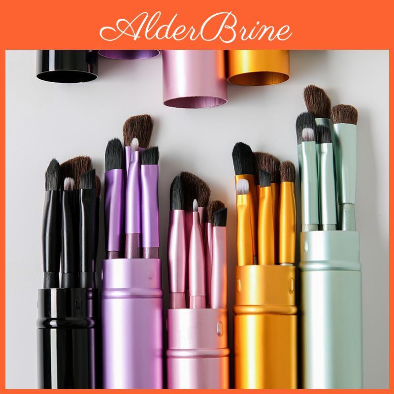 5pcs Portable Travel Eye Mini Makeup Brushes Set Reals Eyeshadow Eyeliner Eyebrow Brush Kit