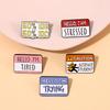 Hello I Am Trying Attention Cation Slogon Metal Design Badges Brooch Enamel Pins Label Bag Backpack Jewelry Gift