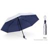 Multi-Color Windproof Umbrella for Men and Women, Titanium Silver, Travel Rain Sun, Fully Automatic, 3 Folding, UV, 8 Ribs