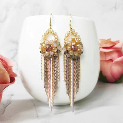 Ethnic Style Handmade Retro Bohemian Fringed Earrings Women'S Vacation Style Personality Temperament Earrings Ear Jewelry