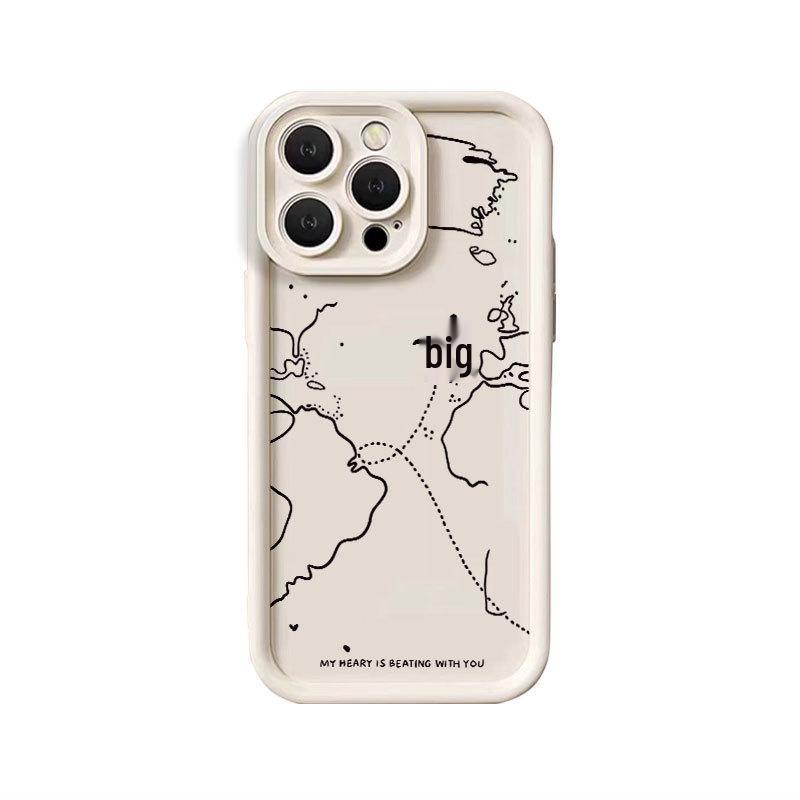 Airplane Map Apple iPhone Case: Compatible with 13, 14, 15 Pro, 16 Pro Max, and 17 for full coverage.