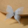 10Pcs Lightweight 3D Organza Butterfly Brooch Pins Shiny Rhinestone Lapel Pins for Bridal Wedding Dress Decor