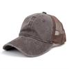 Unisex Washed Cotton Baseball Cap Vintage Solid Color Adjustable Casual Mesh Truck Caps Men Women Summer Outdoor Streetwear Hat