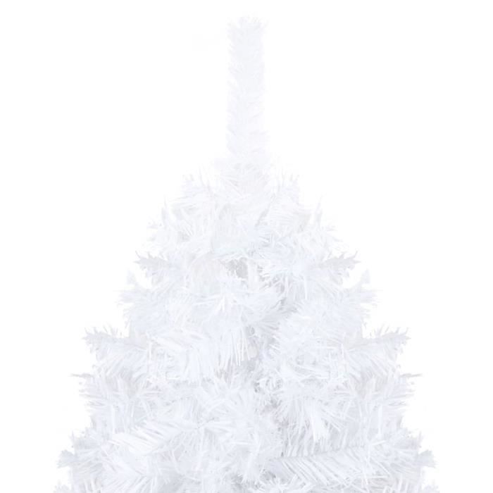 VidaXL Arbre de Noël artificiel avec branches épaisses Blanc 150cm PVC