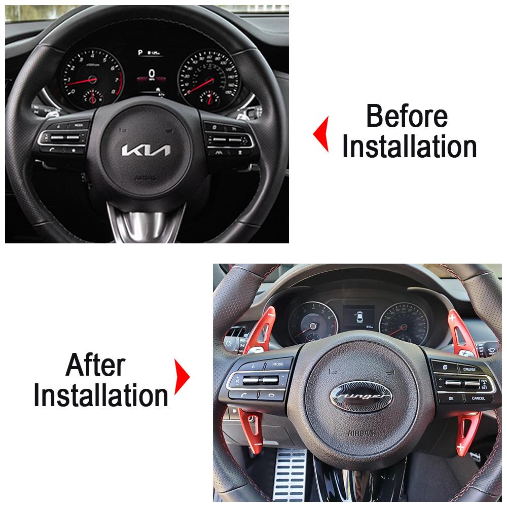 Shifter Paddle For Kia Stinger CK 2018 2019 2020 2021 2022 GTS GT GT2 Atlantica Car Steering Wheel Paddles Extension Quick Shift ZC1