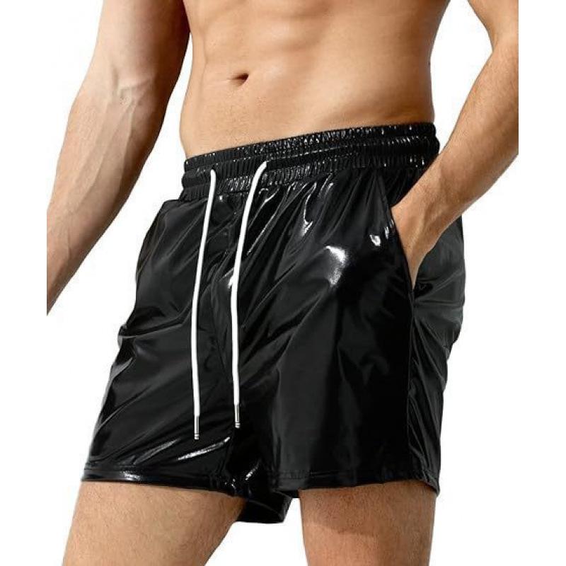 Men's Cross-border Patent Leather Beach Shorts: Casual Three-Color Design