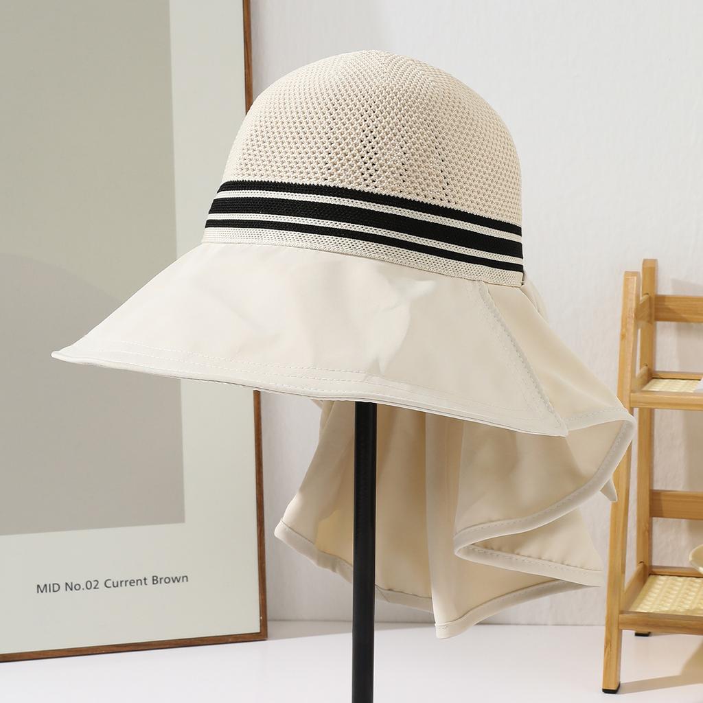 Sunscreen Hat Women's Summer New Oversized Shawl Sun Hat Large Brim Anti-ultraviolet Face Protection Neck Shows Small Face