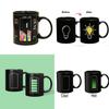 Color Shift Coffee Cup With Light Bulb Tetris Battery Pattern For Office And Home Use