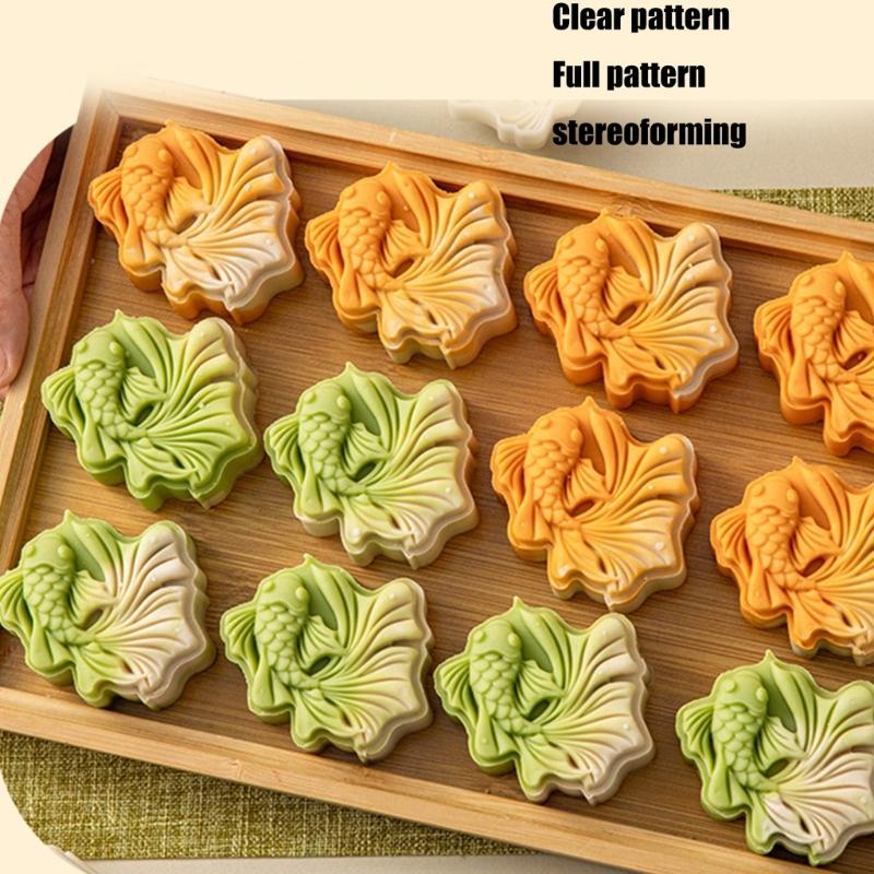 Traditionelles Muster Mondkuchenformen Mondfest Mondkuchenmacher Keksstempel Handdruck Mondkuchen Backwerkzeug