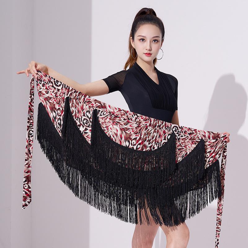 

Женская юбка для латиноамериканских танцев с кисточками One Size (80-145 jin)