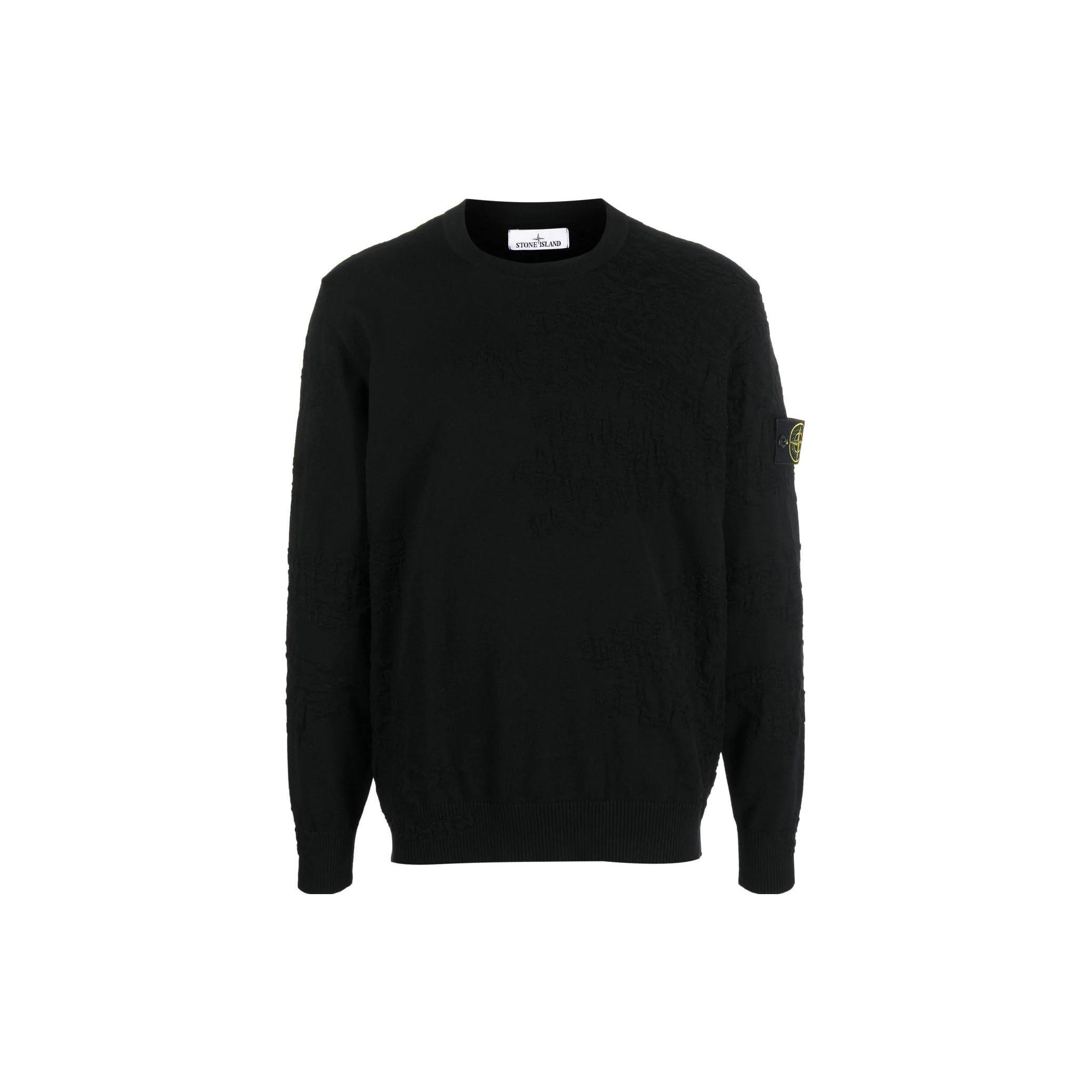 Stone Island Kompasmotief Ronde Hals Trui Zwart Heren Tops 7815515B3-V0029 L