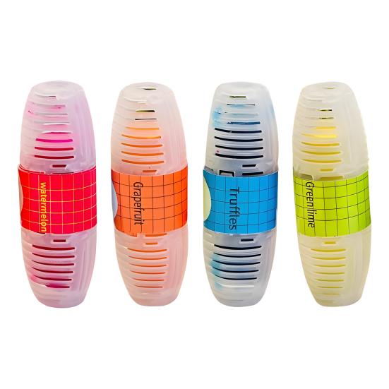 4Pcs Toilet Cleaner Suspension Design Relieve Smell Fragrance Watermelon Lime Truffle Grapefruit Scents Toilet Descaler