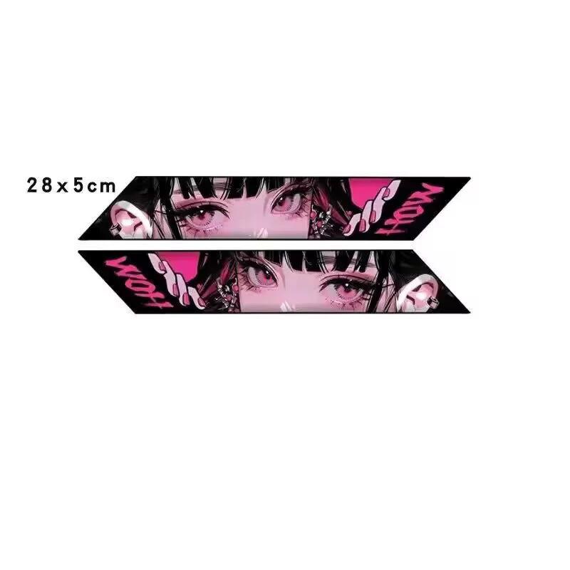 1 Paire Autocollants Film Imperméable Accessoires de Modification Autocollant Vélo de Route Sous le Tube Yeux Anime Kill Décoration Carrosserie Montagne