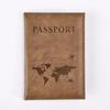 Unisex Airplane Travel Passport Cover PU Leather World Map Case ID Card Holder Wallet