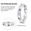 Orstarry S925 Silver Sparkling Starry Night Closed Ring For Women Finger Ring Personality Jewelry Party Trendy Gifts