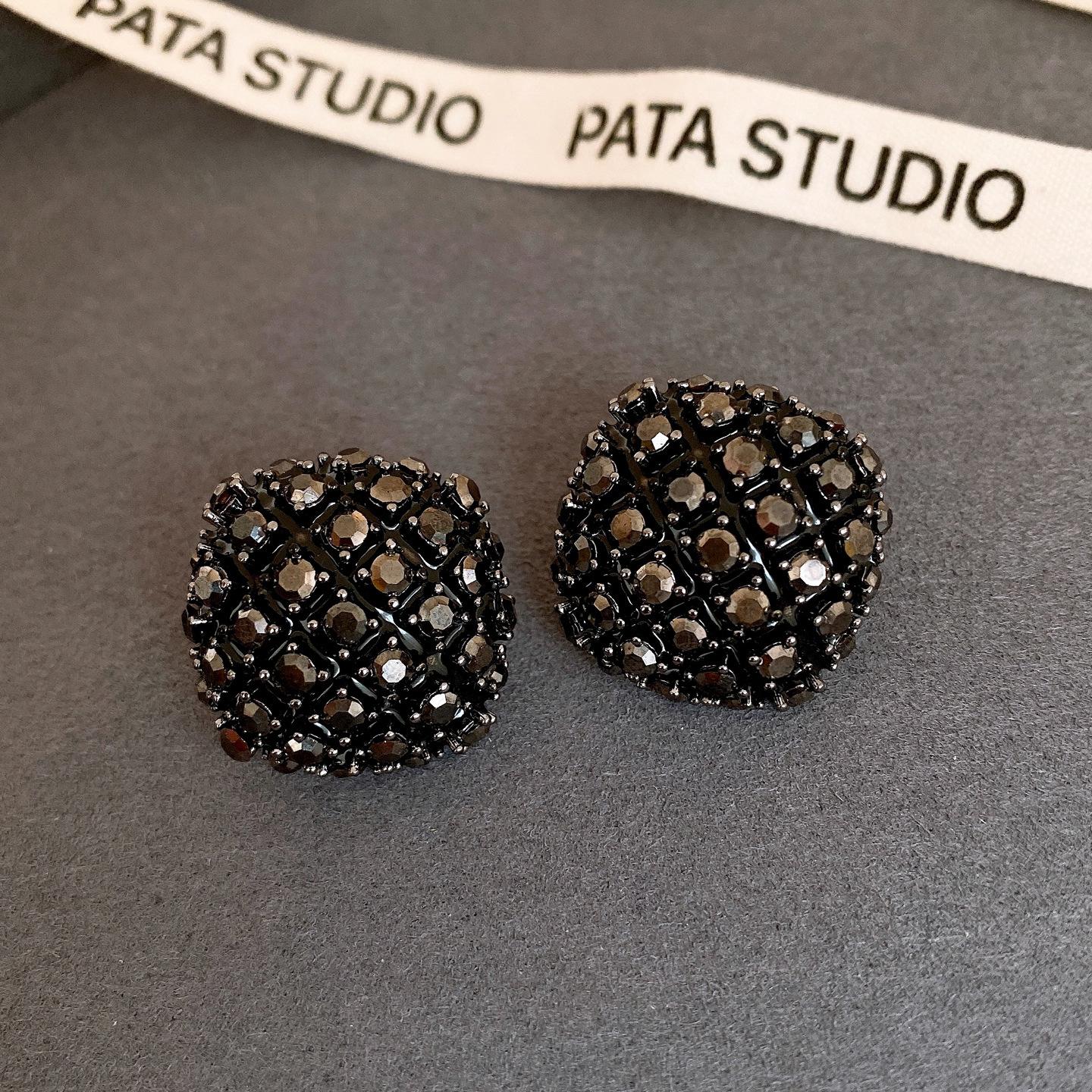 Серьги-гвоздики ретро-средневековые, квадратные, с цирконами, покрытые настоящим 18-каратным золотом, европейские и американские серьги.