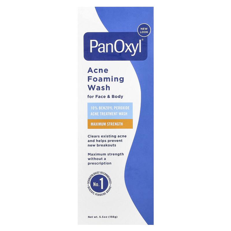 Acne Foaming Wash, For Face & Body, Maximum Strength, 5.5 Oz (156 G)