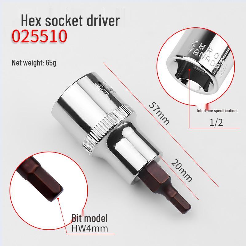 

1/2 Drive Large Hexagon Socket Air Torque Wrench with T50T40T30 Bits