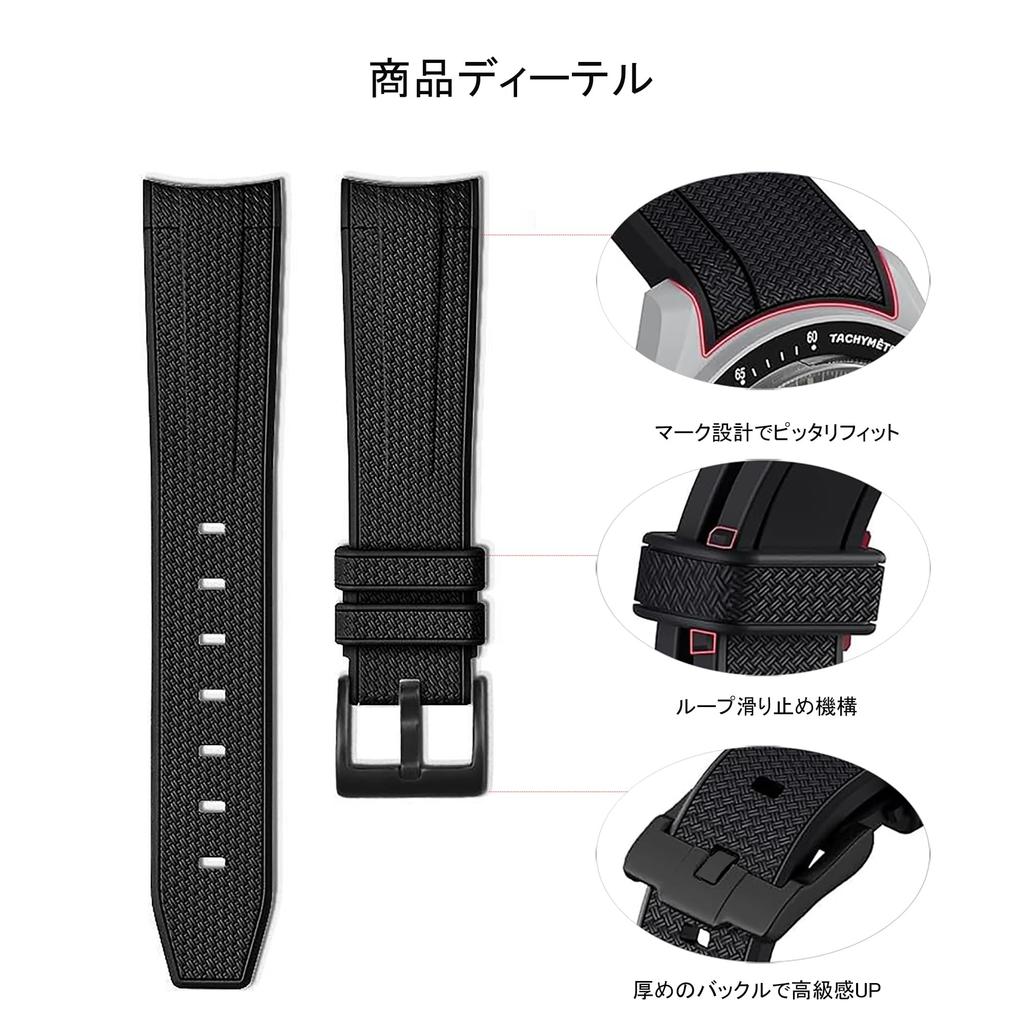 20mm Watch Band for and Rubber Watch Band with Silicone Waterproof and Includes Adjustment Tool and Spring Omega, Swatch, MoonSwatch, Omega,