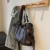 Vintage Handbag Solid Color Shoulder Bag Women's Large Capacity Commuter Tote Bag