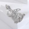 Kreative Hase Form Brosche Glänzende Strass Intarsien Tier Pin Kleid Mantel Schal Revers Abzeichen Outfit Zubehör Schmuck Geschenk