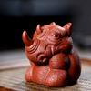1PCS Boutique Rhino Sculpture Purple Clay Tea Pet Chinese Handmade Animal Statue Ornaments Crafts Tea Set Decoration Accessories